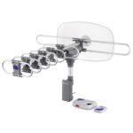 Antena Aérea Para TV, Giratoria 360° Con Cable Coaxial 10M
