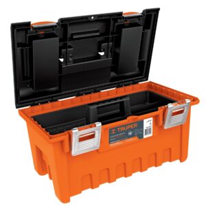 Caja Plástica 19' Con Compartimentos, Naranja