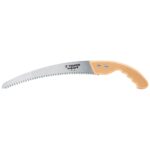 Serrucho de poda hoja curva 13", mango de madera