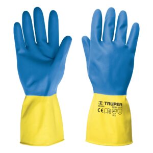 Guantes de látex reforzados para limpieza, medianos